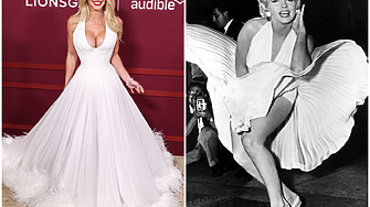 Като Мерилин Монро: Сидни Суини засия на червения килим в смела бяла рокля 