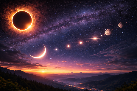 Февруарското космическо шоу: Огнен пръстен, парад на планетите и среща на Венера и Меркурий