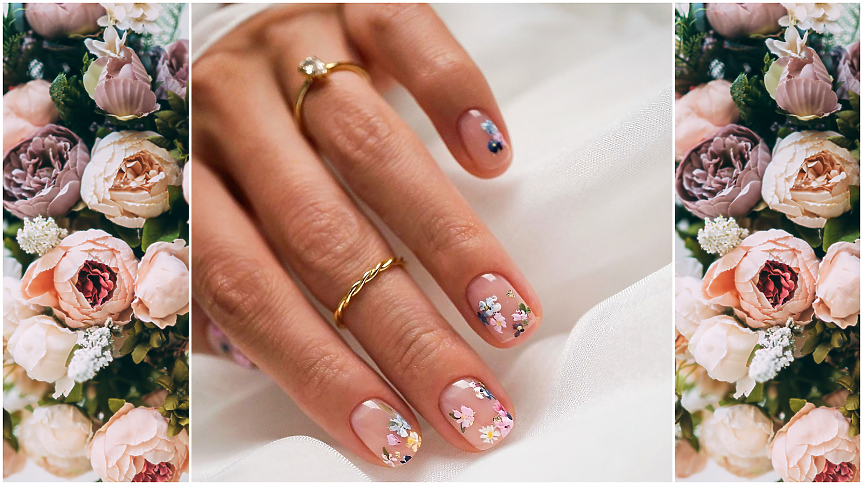 10 изящни идеи за маникюр с цветя, с които да посрещнете пролетта